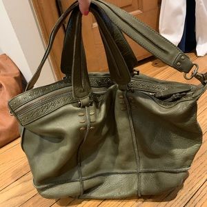 Revel green leather bag